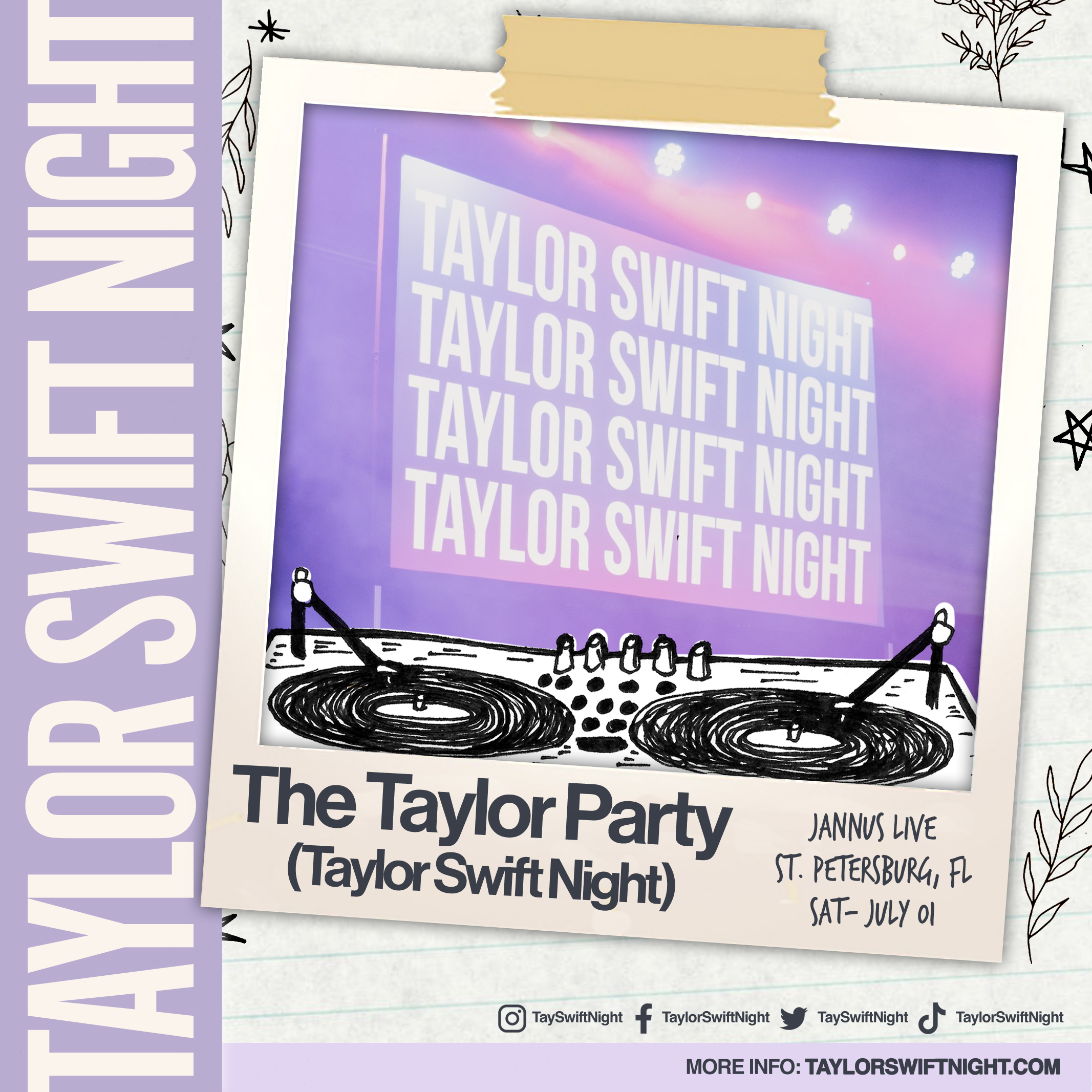 Taylor Swift Night Party Tickets Tampa St. Pete Eras Tour