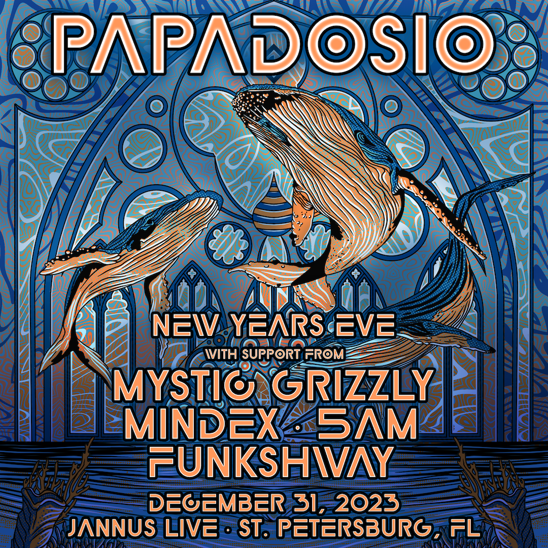 Papadosio New Years Eve NYE 2023 2024 Mystic Grizzly Mindex 5AM Funkshway band concert tickets St. Pete