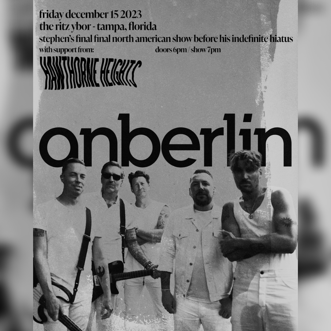 Anberlin Hawthorne Heights concert tickets band Tampa Ybor City
