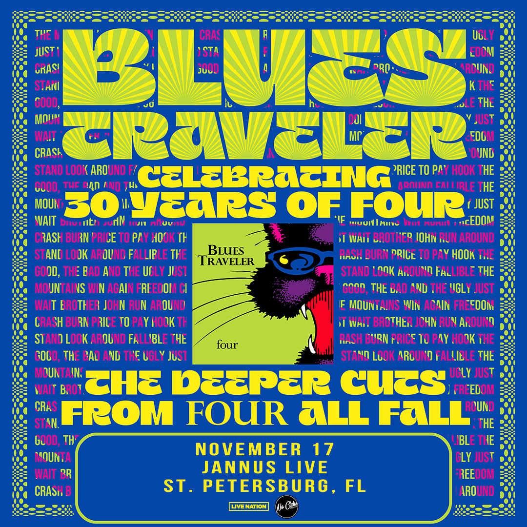 Blues Traveler 30 Years Of Four Tour band concert tickets St Pete