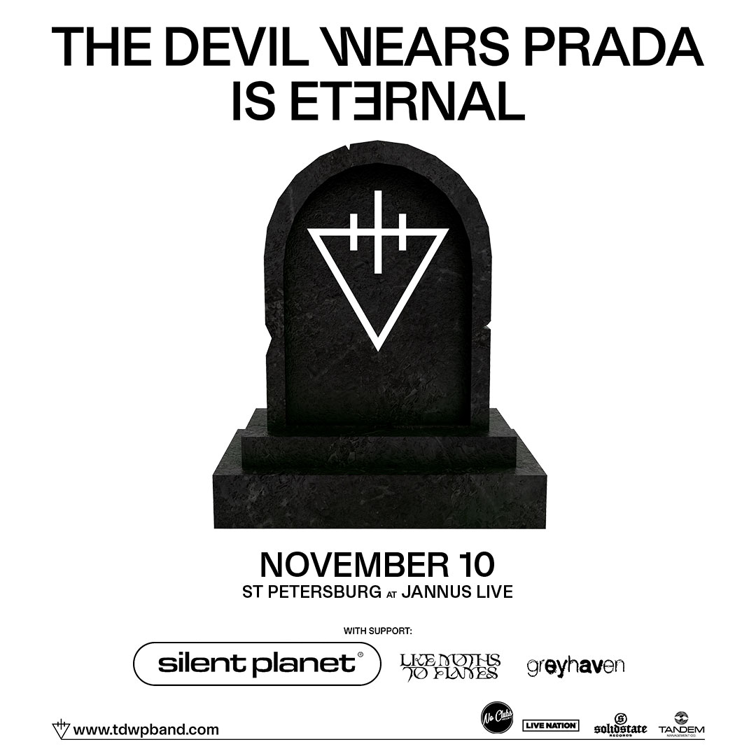 The Devil Wears Prada TDWP Silent Planet Like Moths to Flames Greyhaven concert tickets IS ETƎRNAL band tour St Pete